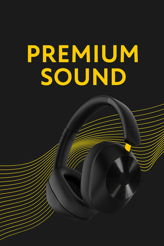 Black wireless Bluetooth headphones – MOND TuneCore