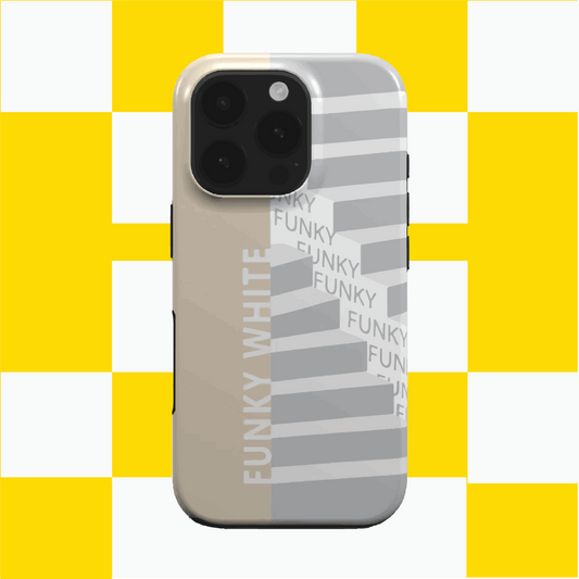 MONDITURE Funky White Tough Phone Case for iPhone & Android - Protective & Stylish